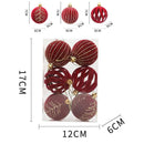 Kit 6 Bolas De Natal 6cm  De Veludo